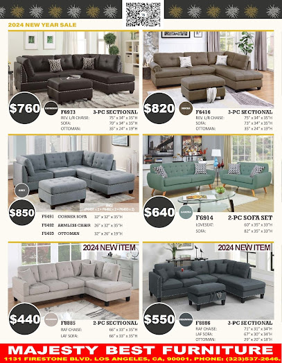 Majesty Best Furniture Muebleria en los Angeles, Colchoneria, Literas, Camas, Credito Facil.